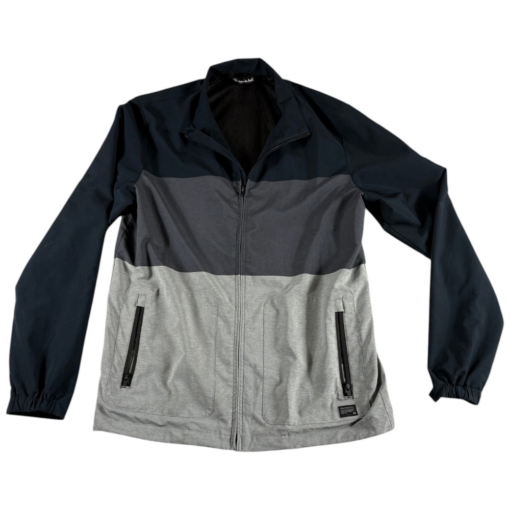Travis Mathew Windbreaker Jacket Mens Med Multicolor Colorblock Full Zip Lined